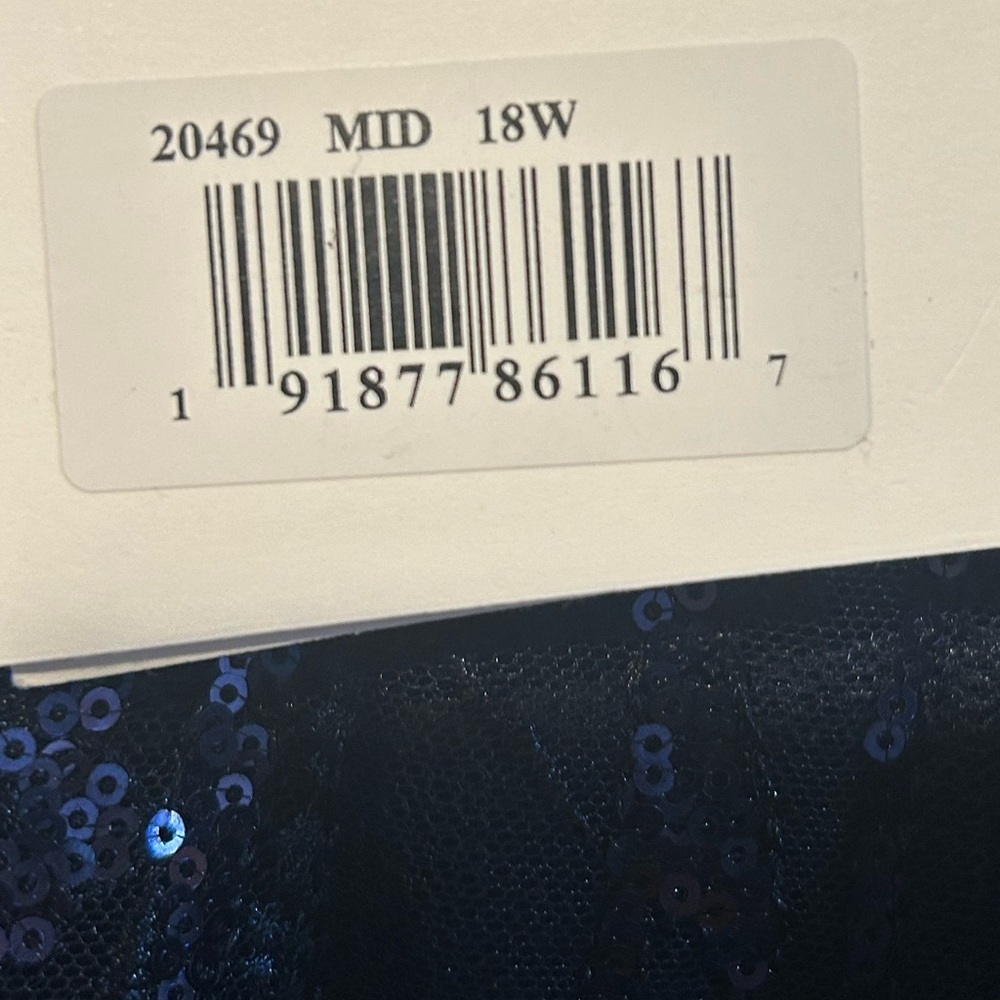 Mac Duggal 20469 NWT Navy High Neck Flutter Sleev… - image 6